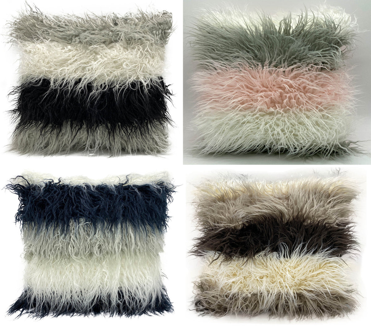 Faux Fur Cushion Cover or Cushions 3 Tone SHAGGY Fur